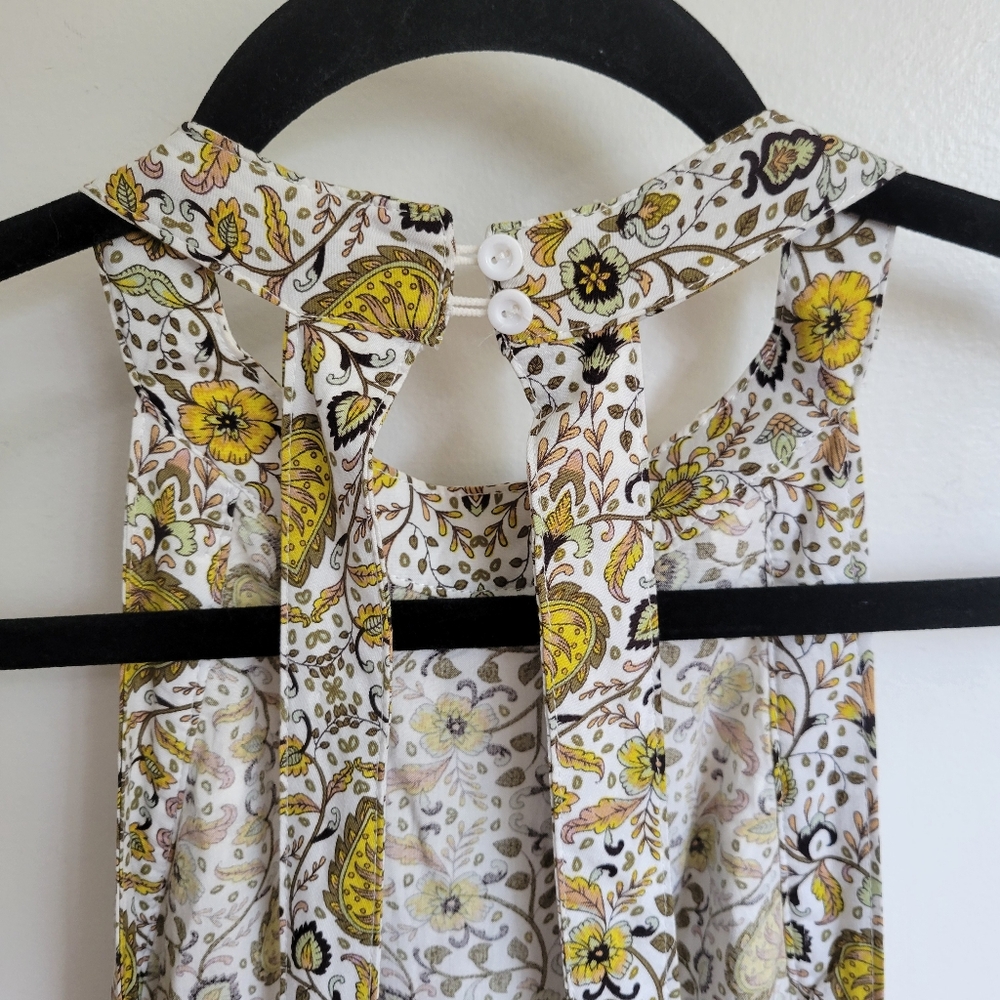 Abel The Label Yellow Floral Halter Dress Size Medium - Picture 5 of 8